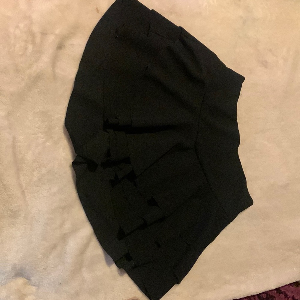 Black shorts that look like a flowy skirt
